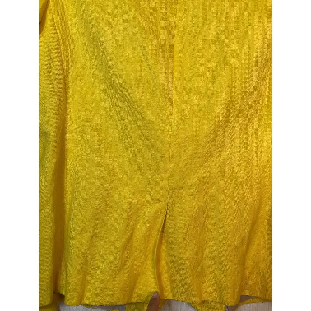 J Crew Schoolboy Blazer Size 8 Yellow Tailored Rayon Business Casual Preppy